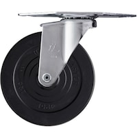 ハンマーキャスター ハンマー Eシリーズコーナー 旋回式ゴム車輪(ローラーベアリング)125mm