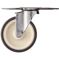 ハンマーキャスター ハンマー Eオールステンレスコーナー 旋回式ウレタン車輪(ローラーベアリング)100mm