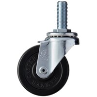 ハンマーキャスター ハンマー ねじ込み旋回式ゴム車輪(ローラーベアリング)75mm