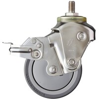 ハンマーキャスター ハンマー ステンレスクッションEねじ込みM12SPウレタン100mm線径2.8