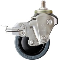 ハンマーキャスター ハンマー ステンレスクッションEねじ込みM12SPゴム100mm 線径2.8mm