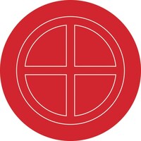 日本緑十字社 緑十字 破壊板(送水口割板) 102mmΦ アクリル(透明赤) 破壊板102φ