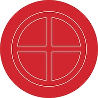 日本緑十字社 緑十字 破壊板(送水口割板) 105mmΦ アクリル(透明赤) 破壊板105φ 063105 1枚