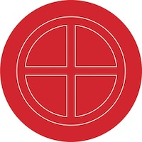 日本緑十字社 緑十字 破壊板(送水口割板) 106mmΦ アクリル(透明赤) 破壊板106φ 063106 1枚