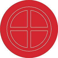 日本緑十字社 緑十字 破壊板(送水口割板) 120mmΦ アクリル(透明赤) 破壊板120φ