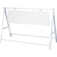 日本緑十字社 緑十字 A型バリケード 白 CA 高さ800×幅1200mm プレート別売 スチール製