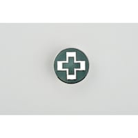 日本緑十字社 緑十字 七宝焼バッジ(胸章) 安全衛生マーク バッジ205 20mmΦ 銅製