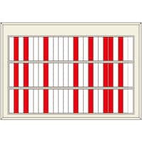 日本緑十字社 緑十字 回転式名札掛(75名用) 赤⇔白 回転ネーム2533A 445×645mm 青札6枚付 303013 1台