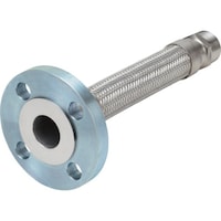 ナンゴクフレキコウ NFK ニップル×フランジ式(ラップジョイント型)フレキシブルホース/柔軟チューブ仕様 継手SS400 25A×300L