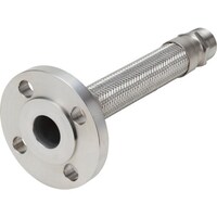 ナンゴクフレキコウ NFK ニップル×フランジ式(ラップジョイント型)フレキシブルホース/柔軟チューブ仕様 継手SUS304(ALLSUS304) 32A×600L