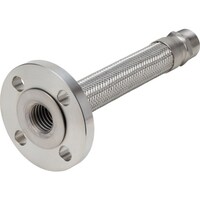 ナンゴクフレキコウ NFK ニップル×フランジ式(カラー型)フレキシブルホース 継手SUS304(ALLSUS304) 20A×400L