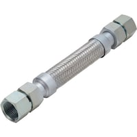 ナンゴクフレキコウ NFK スリムユニオン式(メタルタッチ)フレキシブルホース メス×メス型 継手SS400 8A×400L