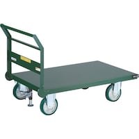 トラスコ中山 TRUSCO 鋼鉄製運搬車 1トン 1200X750 緑 ストッパー付 SH101S 1台