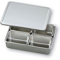 アズワン AS ステンレスバット蓋付き(仲子入)4ツ入角