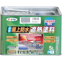 アサヒペン アサヒペン 水性屋上防水遮熱塗料 5L ライトグレー