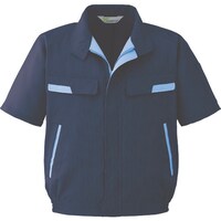 ミドリ安全 ミドリ安全 静電気帯電防止作業服 半袖ブルゾン ネイビー サイズM