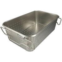 スギコ SUGICO ステンレスバット 188給食バット運搬型(積み重ねハンドル付) 穴明 フランジタイプ:半カール 深さ200mm