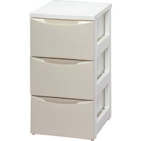 アイリスオーヤマ IRIS 225793 スリムチェスト ホワイト/アイボリー 幅324 3段 COD323WI 1台