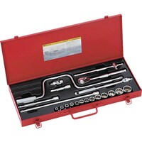 ミトロイ(水戸工機) ミトロイ 3/8 ソケットレンチセットメタルケースセットmm 13コマ22点