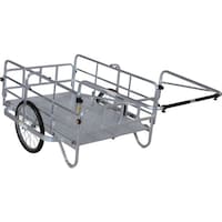 ハラックス HARAX アルミ製折り畳み式大型リヤカー コンパック(エアータイヤ) HC1208 1台