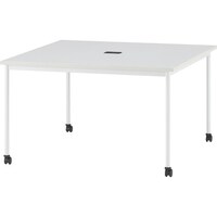 TOKIO オフィスデスク 角型 キャスター付 ホワイト RM1200CW 1台