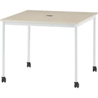 TOKIO オフィスデスク 角型 キャスター付 ナチュラル RM990CNR 1台