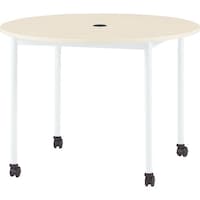 TOKIO オフィスデスク 丸型 キャスター付 ナチュラル RM1000CNR 1台