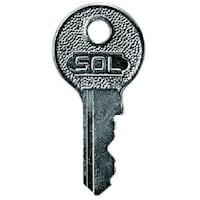 ソールハード SOL シリンダー錠スペアカットキー50mm用鍵No.指定