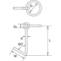水本 水本 ステンレス 係船環MG型 リング内径175mm MG22 1個