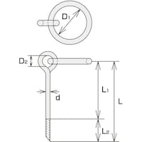 水本 水本 ステンレス 係船環MIS型 リング内径120mm MIS16 1個