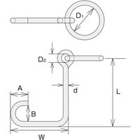 水本 水本 ステンレス 係船環ML型 リング内径150mm ML19 1個