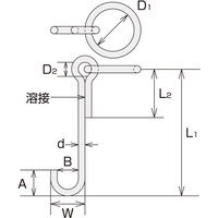 水本 水本 ステンレス 係船環MSL型 リング内径150mm