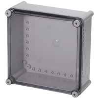 タカチ電機工業 タカチ 防水・防塵ボックス 透明/ホワイトグレー 280×280×128 BCAL282813T 1台