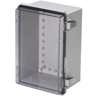 タカチ電機工業 タカチ 防水・防塵ボックス 透明/ホワイトグレー 190×280×141 BCAP192814T 1台