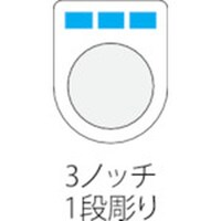 アイマーク IM 押ボタン(メガネ銘板)φ25.5(別作)3ノッチ1段彫り