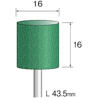 ミニモ Minimo グリーン砥石 GC#100 φ16 (10本入) CA3280 1袋(10本)