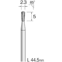 ミニモ Minimo 超硬カッター ファインクロスカット Φ2.3 軸径2.34mm BC1375 1本