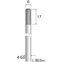 ミニモ Minimo ロングシャフト超硬カッター クロスカット Φ6