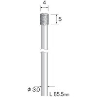 ミニモ Minimo ロングシャフト電着ダイヤモンドバー#100 Φ4