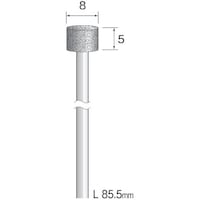 ミニモ Minimo ロングシャフト電着ダイヤモンドバー#100 Φ8