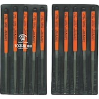 ツボサン ツボサン 組ヤスリ 10本組 楕円 油目