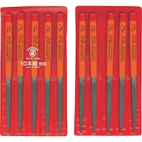 ツボサン ツボサン 組ヤスリ 10本組 先細 荒目