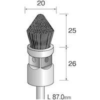 ミニモ Minimo 金属ブラシ 異形 ステンレス φ25 (3個入)