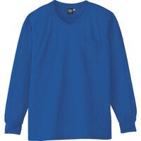コーコス信岡 コーコス 長袖VネックTシャツA668 6レアルブルーLL A6686LL 1枚