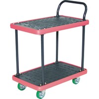 トラスコ中山 TRUSCO MKP樹脂製台車 二段式 906X616 ウレタンキャスター MKP304U 1台