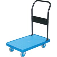 トラスコ中山 TRUSCO MKP樹脂製台車 固定式 716X436 エアキャスター付 ブルー MKP158ACB 1台