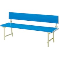 トラスコ中山 TRUSCO 折りたたみカラーベンチ 背付き 青 1500 TOCBA1500B 1脚