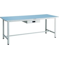 トラスコ中山 TRUSCO 軽荷重作業台(180kg)BO型 1800X900XH740 薄型1段引出付 ホワイト色 BOR1890UDK1 1台