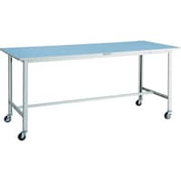 トラスコ中山 TRUSCO 軽荷重作業台(90kg)BO型 1800X750XH809 φ75キャスター付 ホワイト色 BOR1875C75 1台