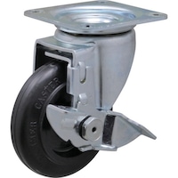 ハンマーキャスター ハンマー 軽量キャスター 旋回式ゴム車輪(ナイロンホイール)100mm ストッパー付